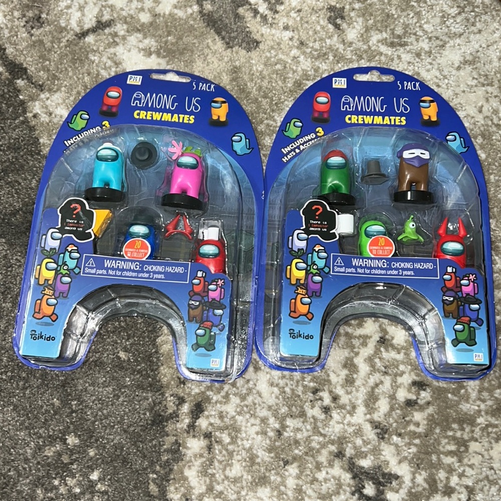 2pc NWT Among Us Crewmate Stampers 5 Pack | 5 Random Figures